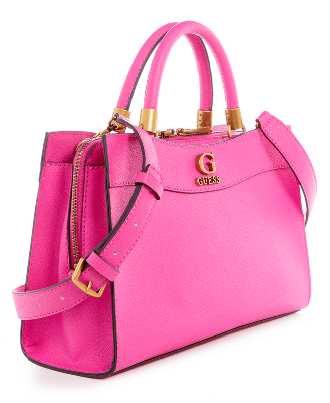 Cartera Guess Mujer Nell Sml Girlfriend Satchel Rosa-1