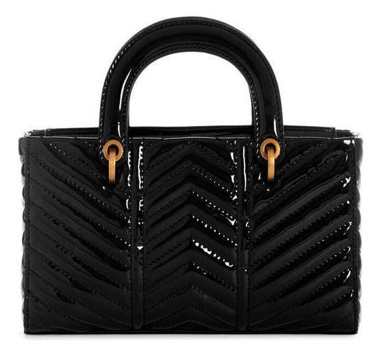 Mini Cartera Guess Mujer Lovide Mini Satchel Negro-2