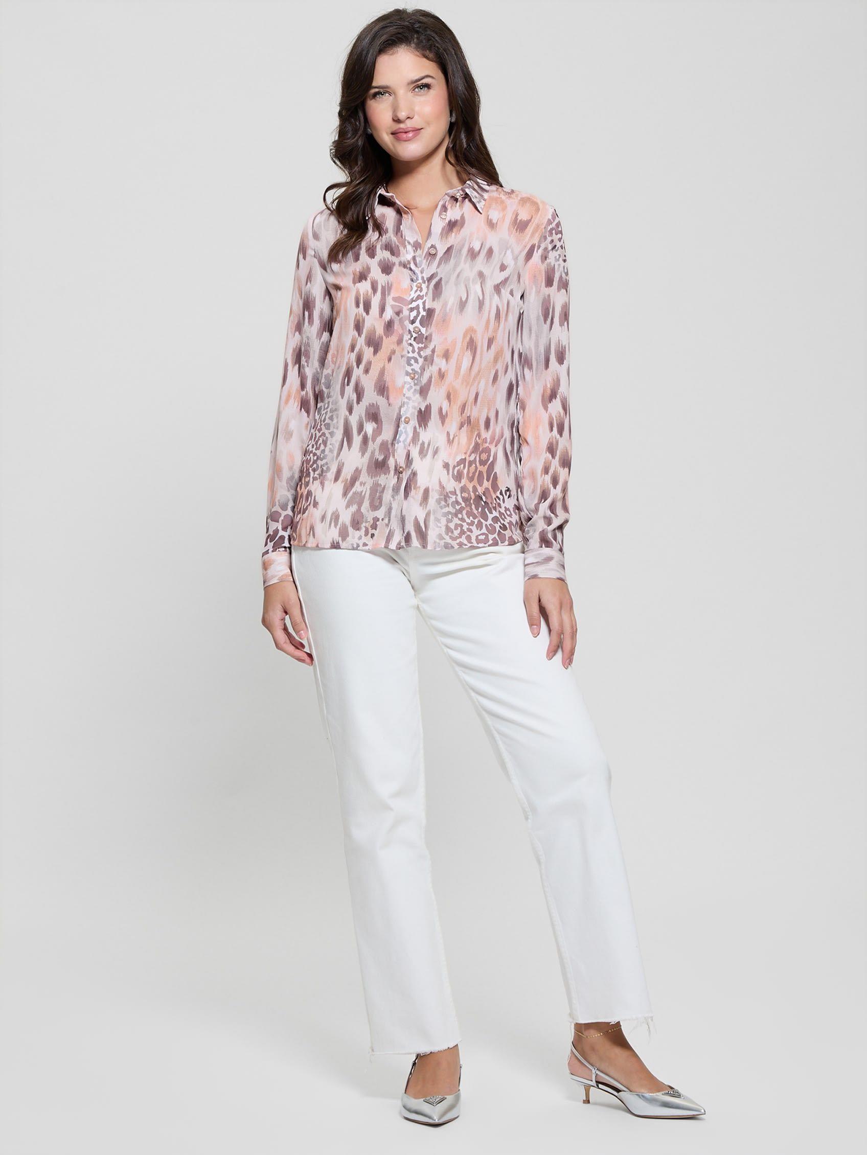 Blusa Guess Mujer Ls Clouis Shirt Surtido-2