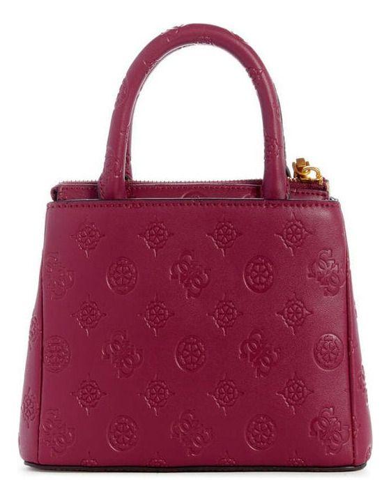 Mini Cartera Guess Mujer James Logo Mini Satchel Rojo-2