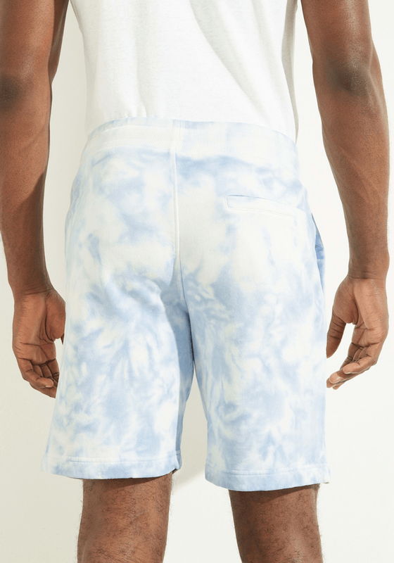 Short Guess Hombre Terry Cloud Tie Dye Shorts Celeste-2