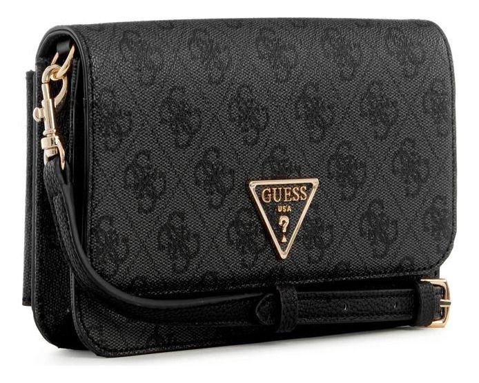 Cartera Guess Mujer Noelle Xbody Flap Organizer Carbon.-1