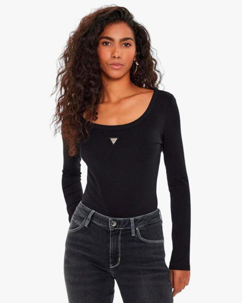 Polera Guess Mujer Colette Ls Bodysuit Negro-0