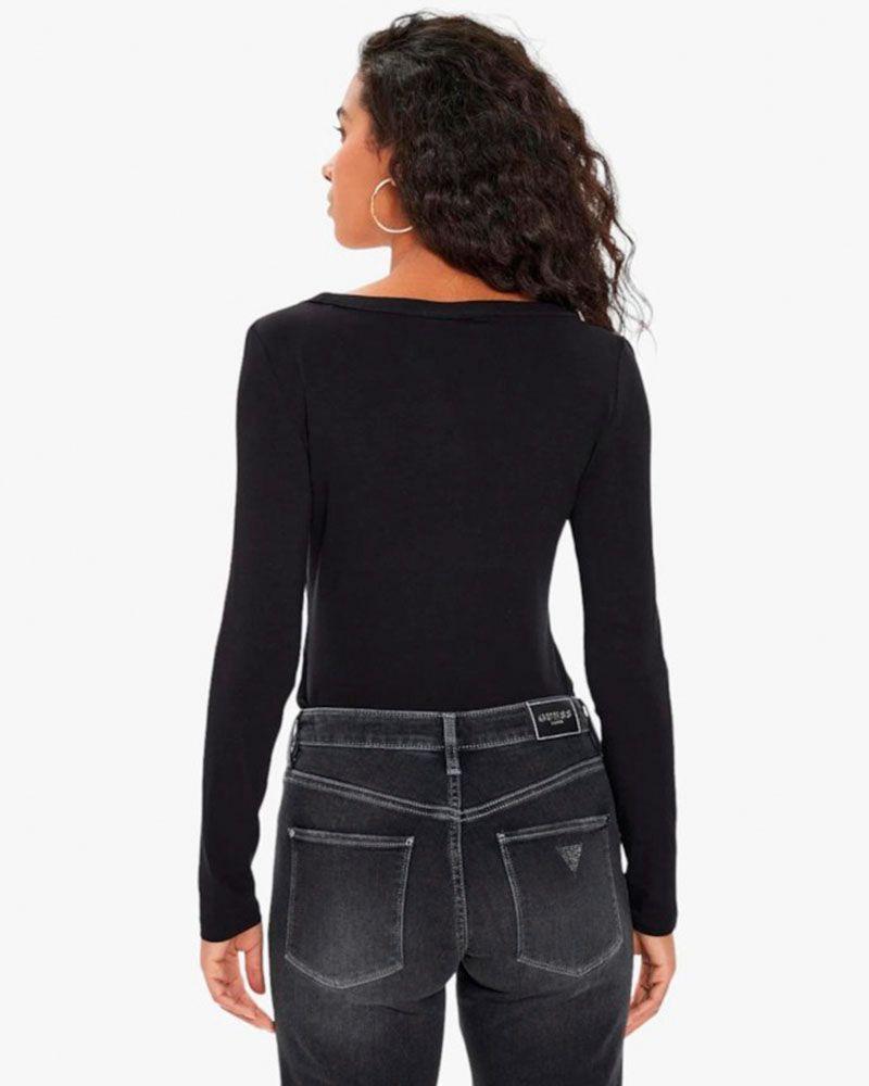 Polera Guess Mujer Colette Ls Bodysuit Negro-1