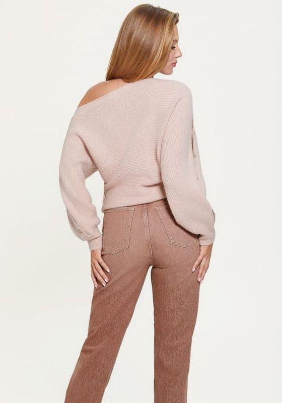 Tejido Guess Mujer Ls Off Shoulder Megan Swtr Rosa-1