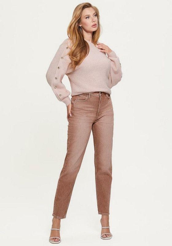 Tejido Guess Mujer Ls Off Shoulder Megan Swtr Rosa-2