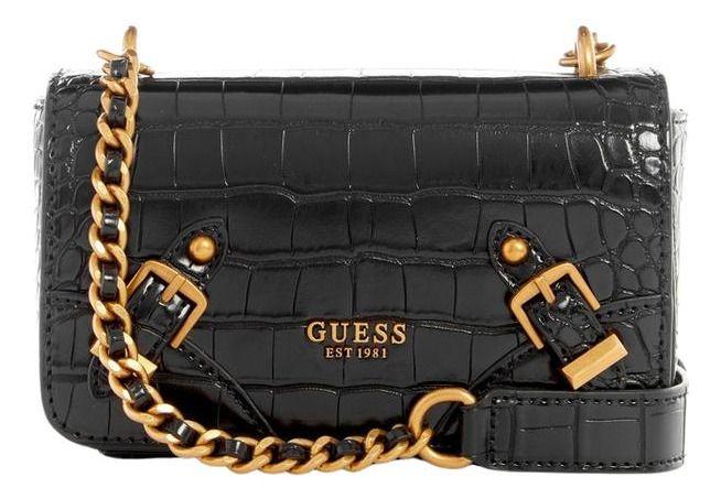 Mini Cartera Guess Mujer Didi Mini Crossbody Flap Negro.-0
