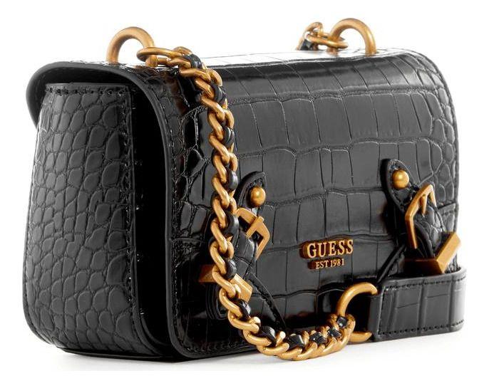 Mini Cartera Guess Mujer Didi Mini Crossbody Flap Negro.-1