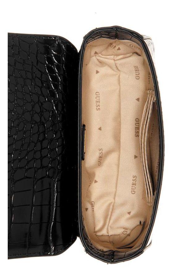 Mini Cartera Guess Mujer Didi Mini Crossbody Flap Negro.-3