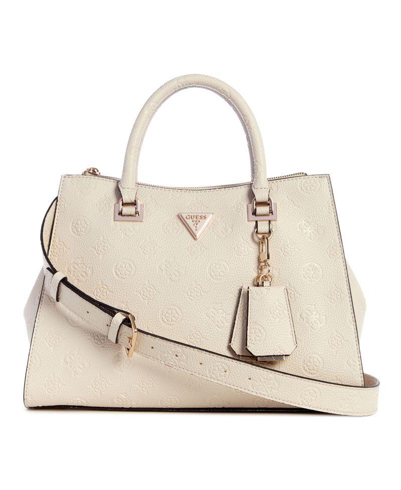 Cartera Guess Mujer Cresidia Society Satchel Café.-0