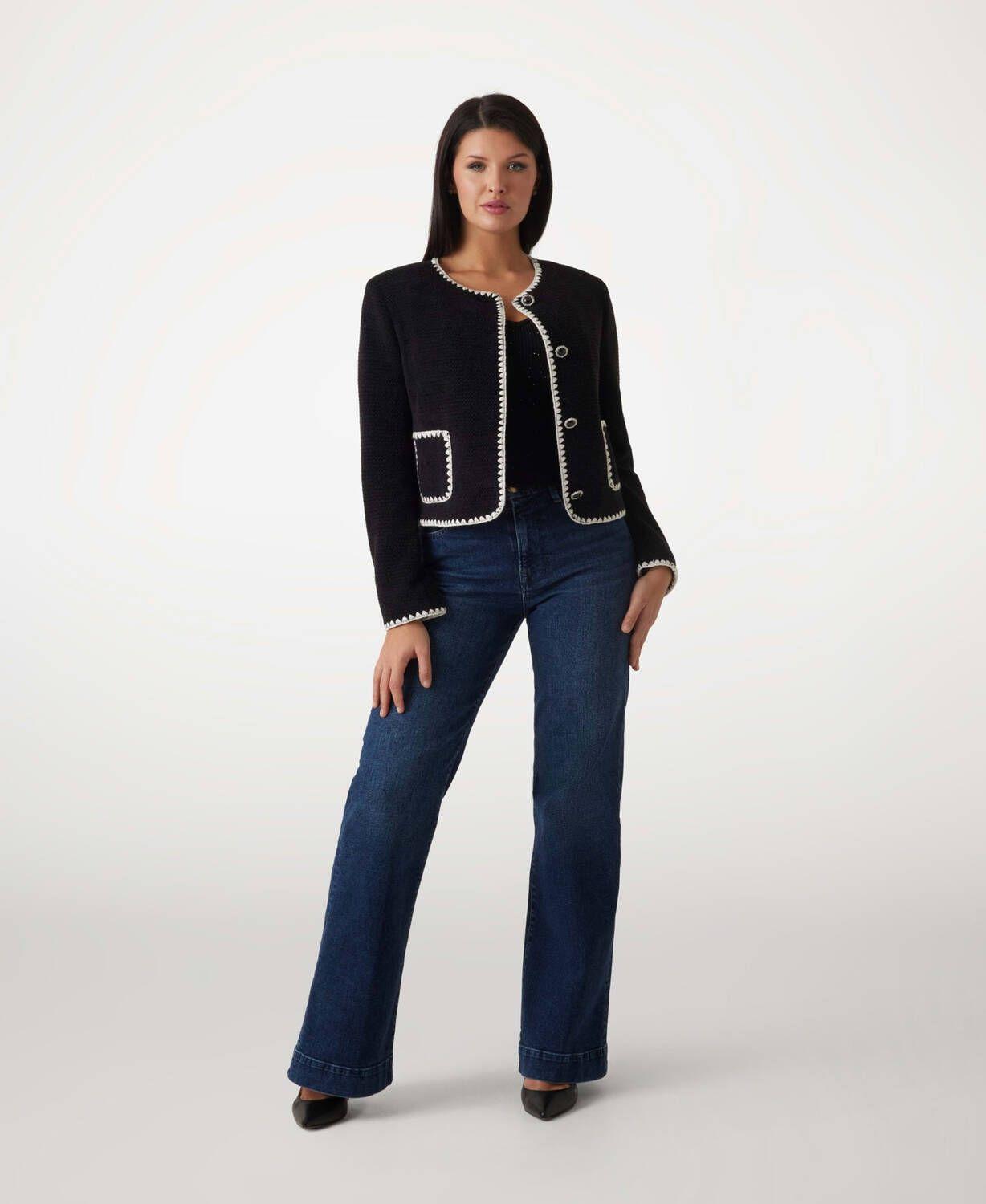 Chaqueta Guess Mujer Lucilla Buttoned Jacket Negro-2