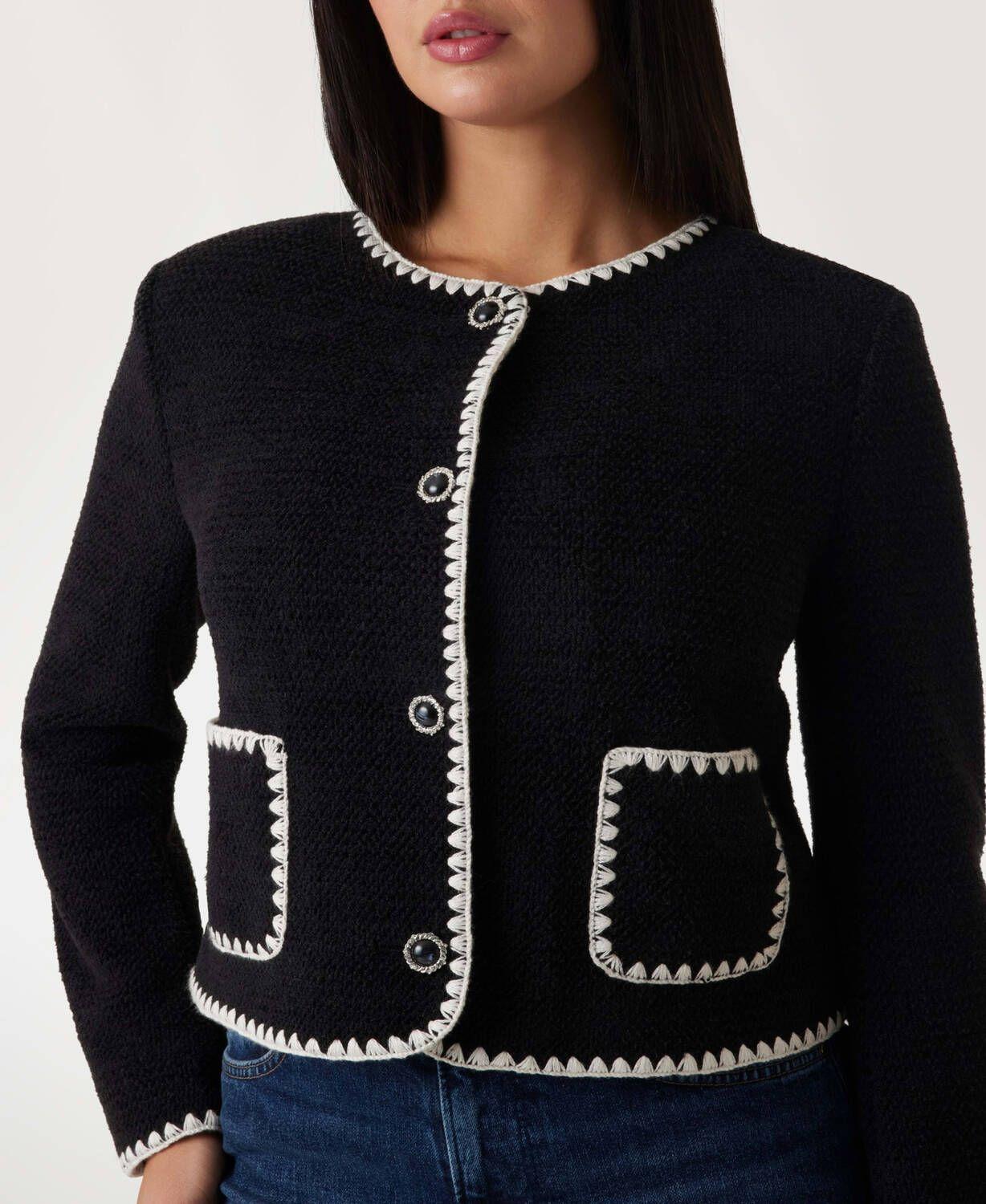 Chaqueta Guess Mujer Lucilla Buttoned Jacket Negro-3
