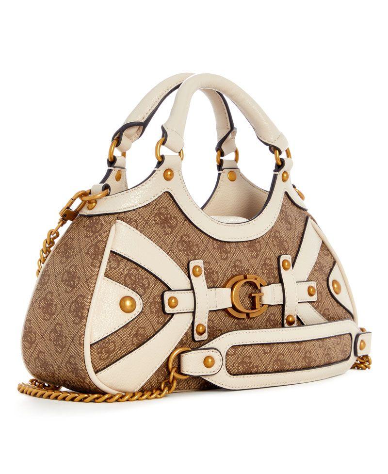 Cartera Guess Mujer Mintha Small Satchel Café-1