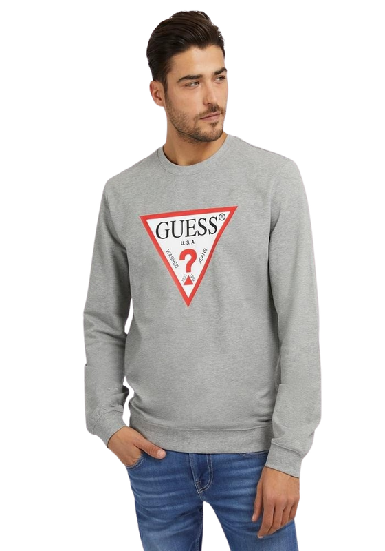 Polerón Guess Hombre Audley Cn Fleece Gris-0