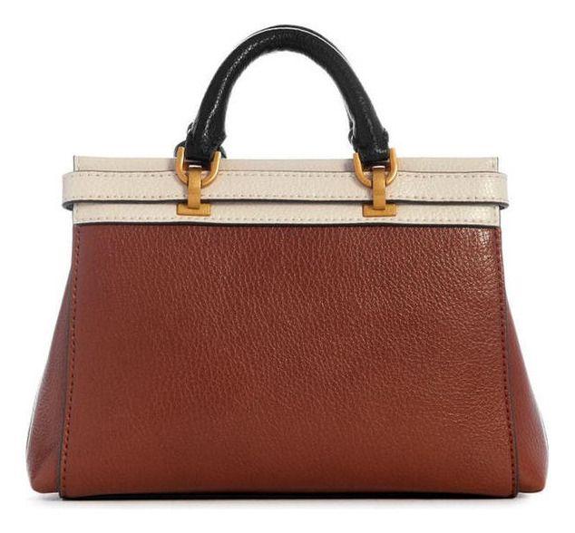 Mini Cartera Guess Mujer Sestri Mini Satchel Café-2