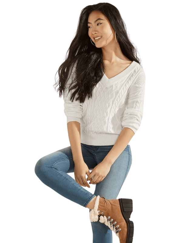 Tejido Guess Mujer Ls Sweaters Blanco-0