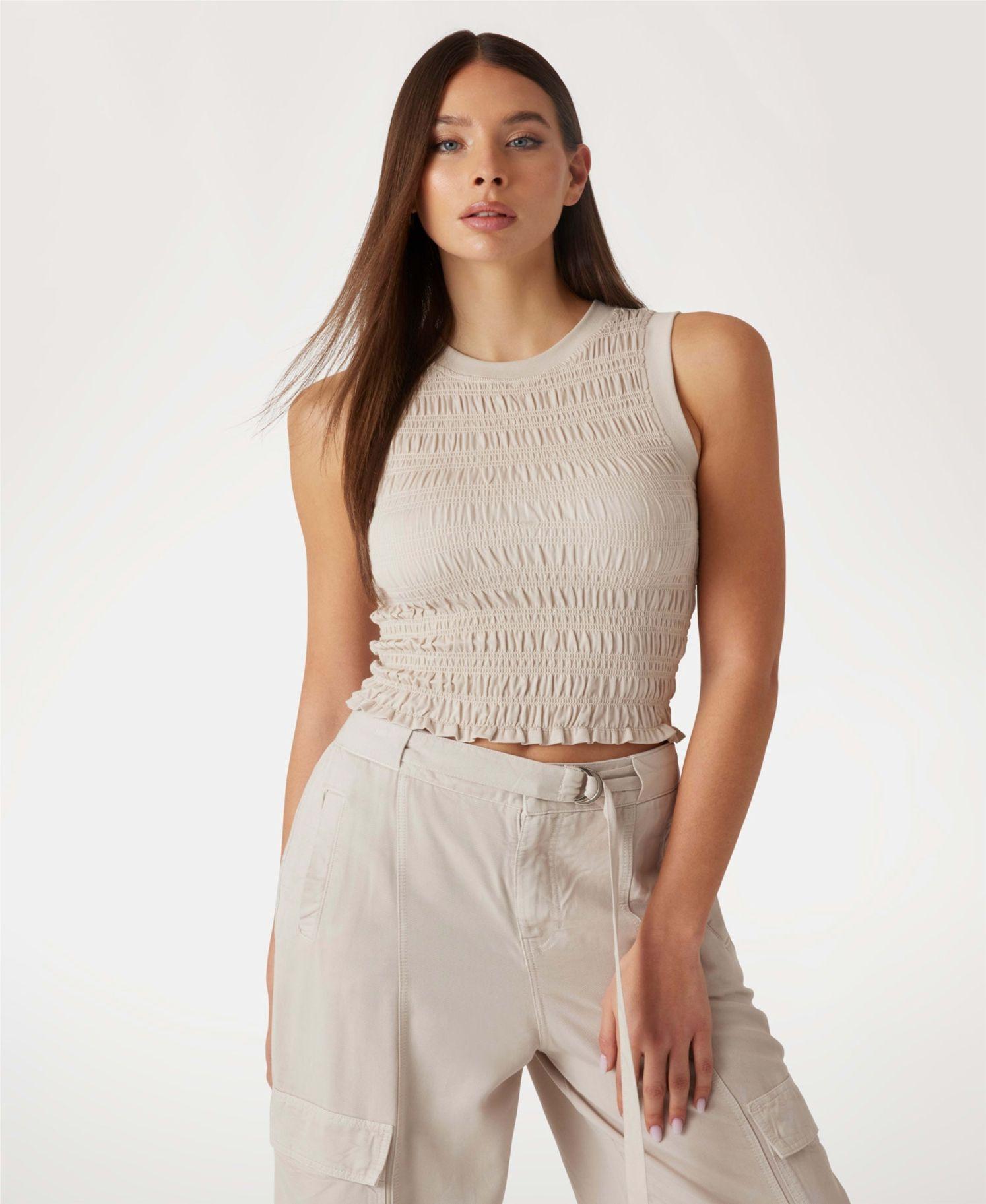 Polera Claire Sl Smock Tank Top Celeste-3