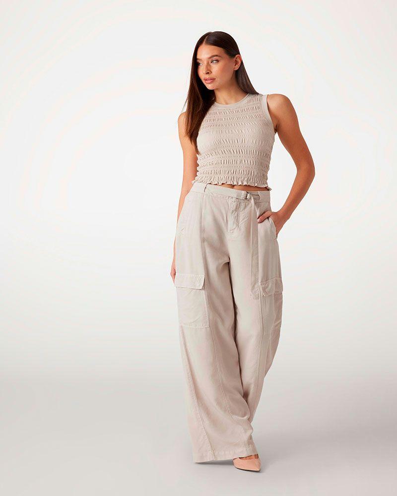 Polera Claire Sl Smock Tank Top Celeste-1