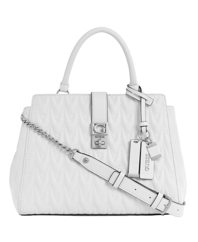 Cartera Guess Mujer Regilla Girlfriend Satchel Blanco-0