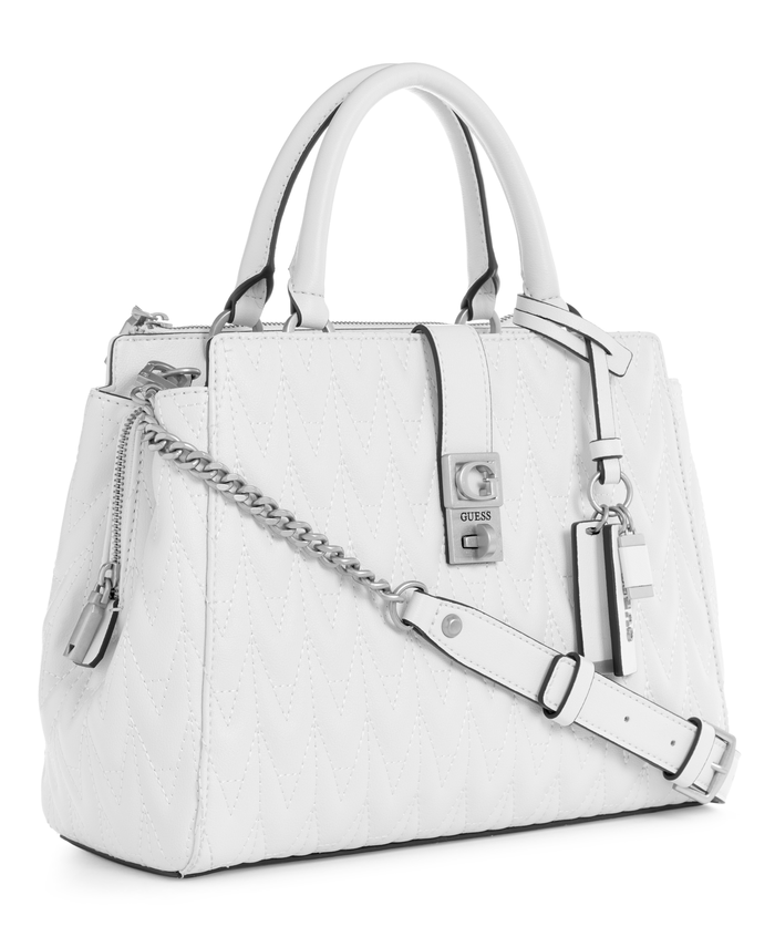 Cartera Guess Mujer Regilla Girlfriend Satchel Blanco-1