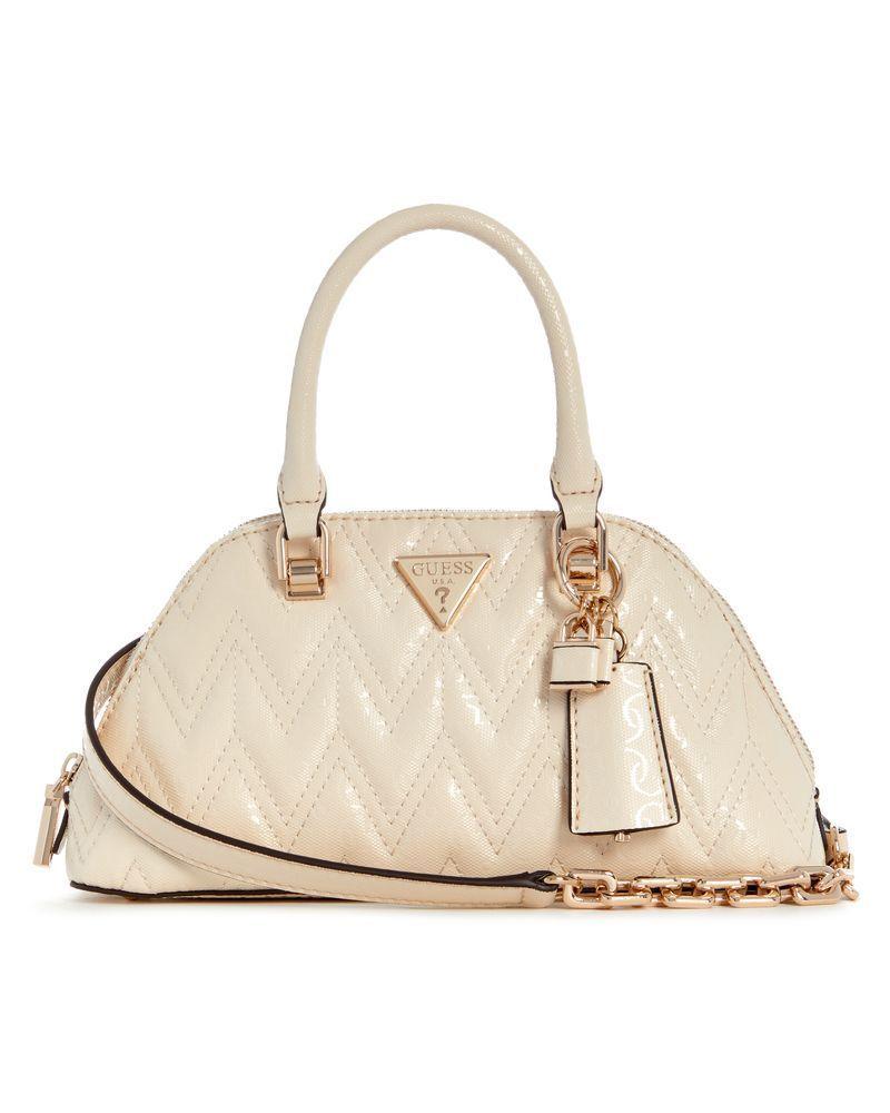 Cartera Guess Mujer Adelard Dome Satchel Crema-0