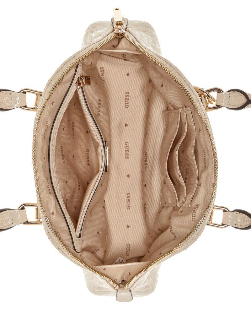 Cartera Guess Mujer Adelard Dome Satchel Crema-3