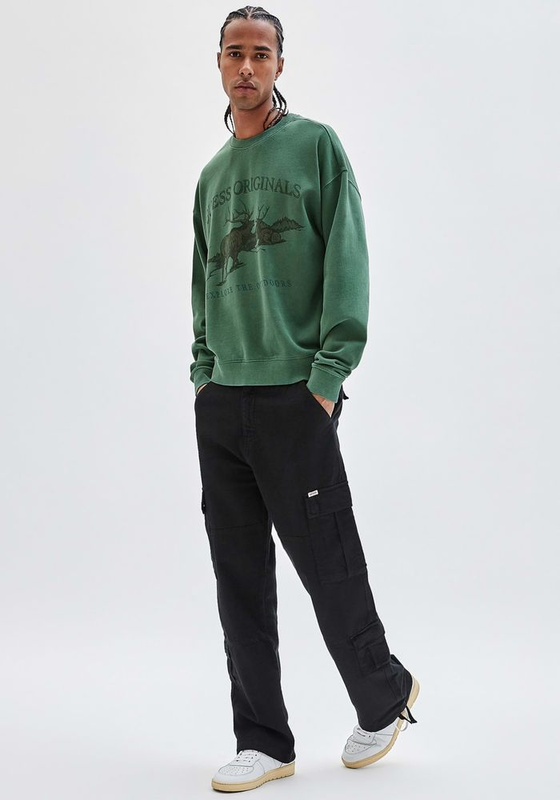 Poleron Guess Hombre Activewear Tops Verde-1