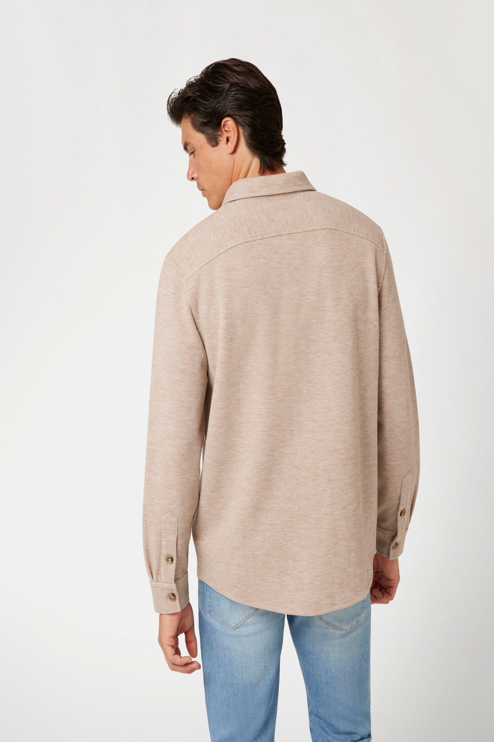 Camisa Guess Hombre Ls Collins Luxury Shirt Café-2