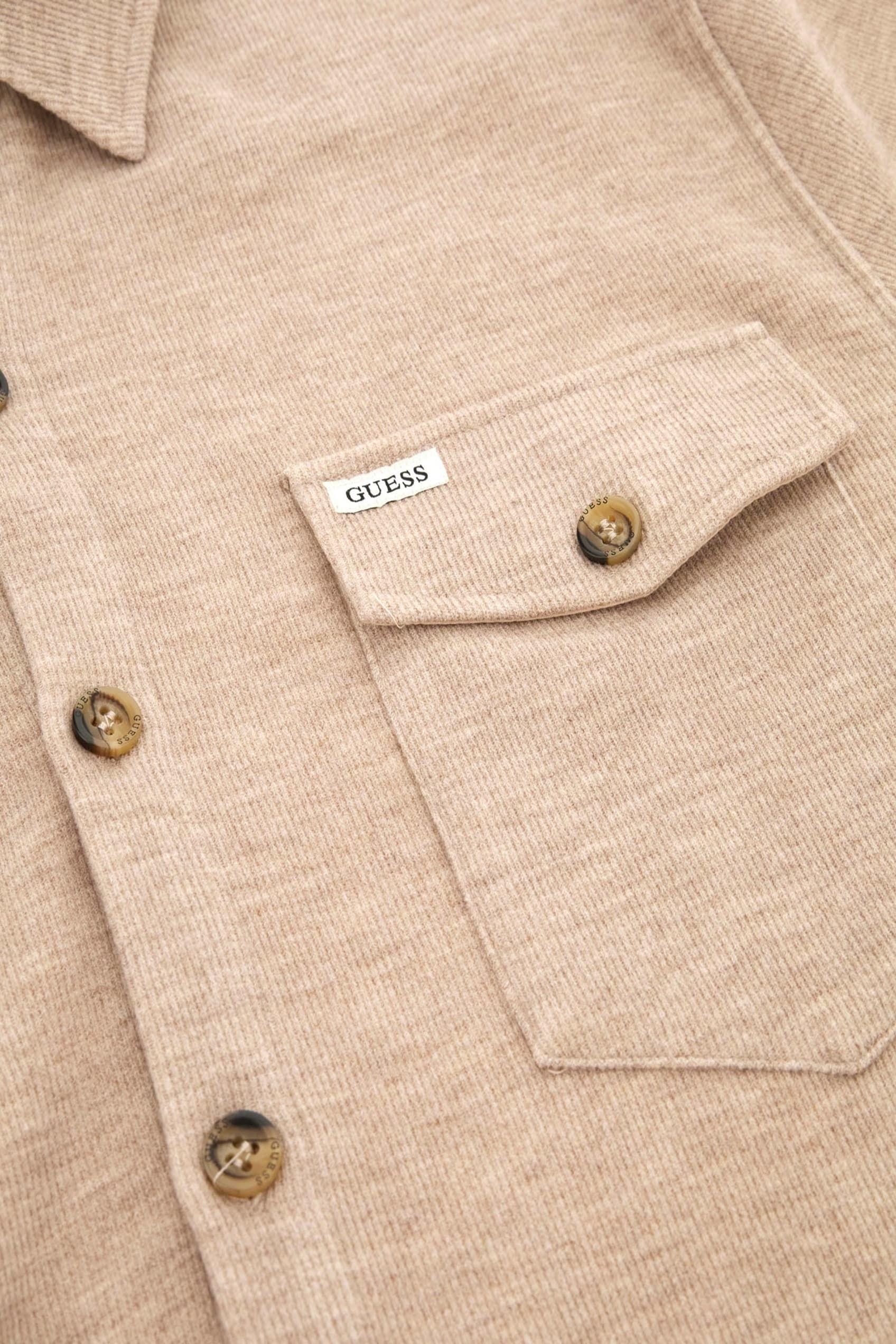Camisa Guess Hombre Ls Collins Luxury Shirt Café-5