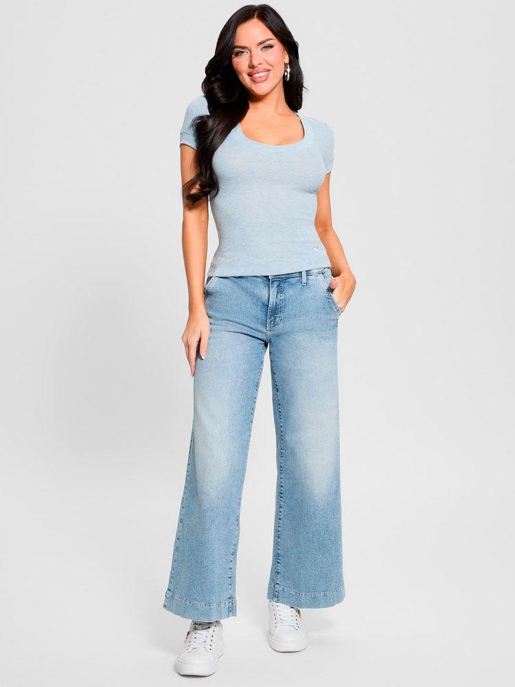 Jeans Zoya Wide Leg Crop Azul-2