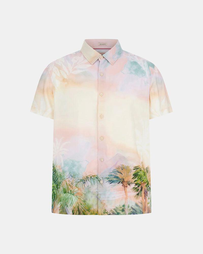 Camisa Guess Hombre Ss Eco Rayon Palm Shirt Surtido-4