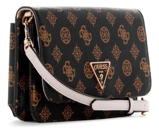 Cartera Guess Mujer Noelle Xbody Flap Organizr Café-1