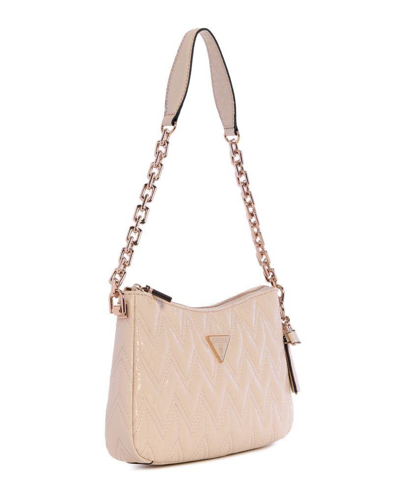 Cartera Guess Mujer Adelard Top Zip Shoulder Bag Crema-1