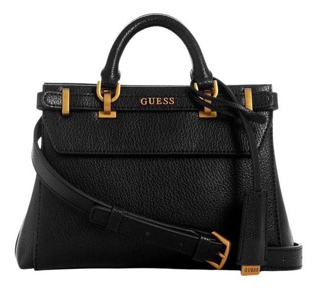 Mini Cartera Guess Mujer Sestri Mini Satchel Negro.-0