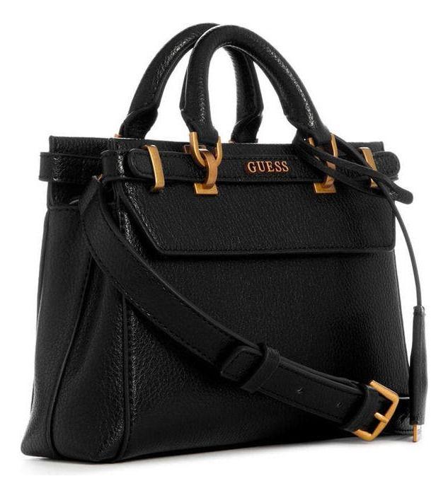 Mini Cartera Guess Mujer Sestri Mini Satchel Negro.-1