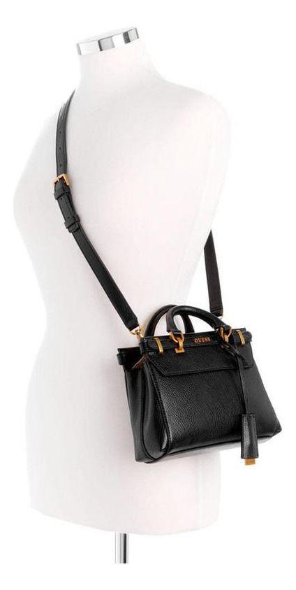 Mini Cartera Guess Mujer Sestri Mini Satchel Negro.-4