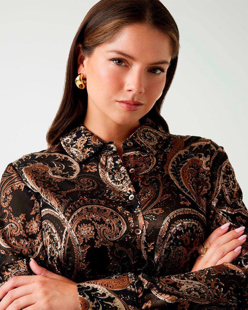 Blusa Ls Clarisse Oversize Multicolor Mujer-4