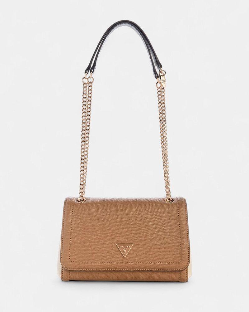 Cartera Guess Mujer Noelle Ii Cnvrtble Xbody Flap Café-0