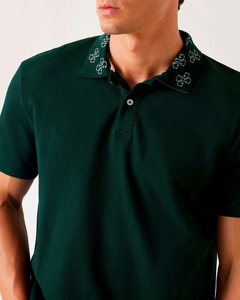 Polera Guess Hombre Polo Ss Logo Jcrd Collar Negro-3