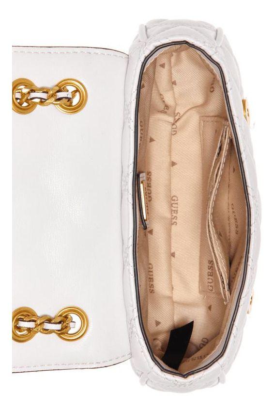 Mini Cartera Guess Mujer Giully Cnvrtble Xbdy Flap Blanco-3