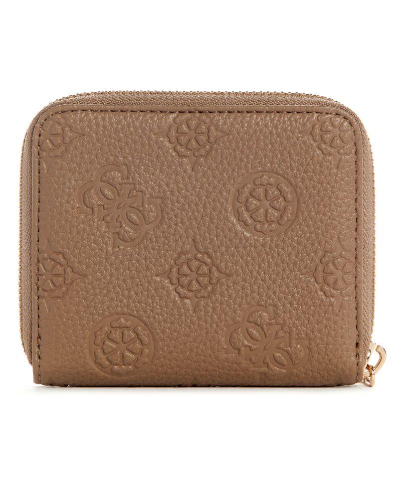 Billetera Guess Mujer Cresidia Slg Small Zip Around Café-1