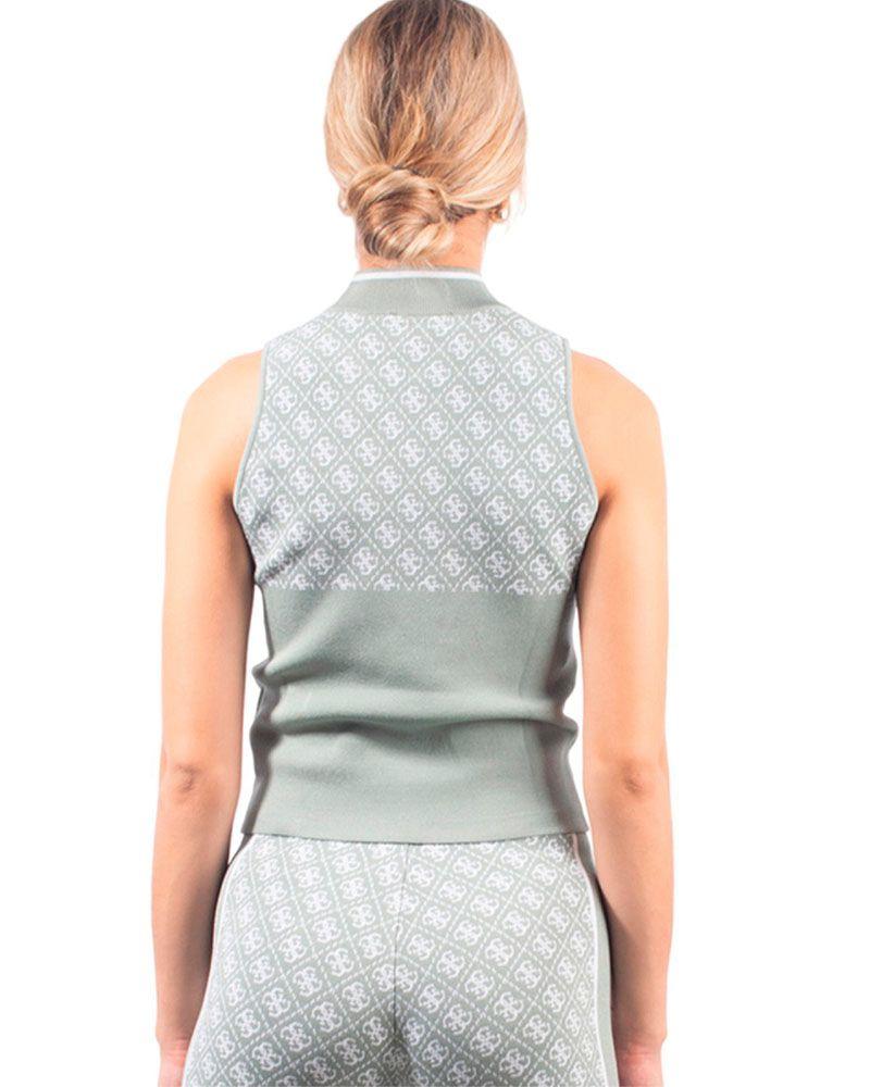 Top Guess Mujer Sl Rn Lise 4G Swtr Café-2