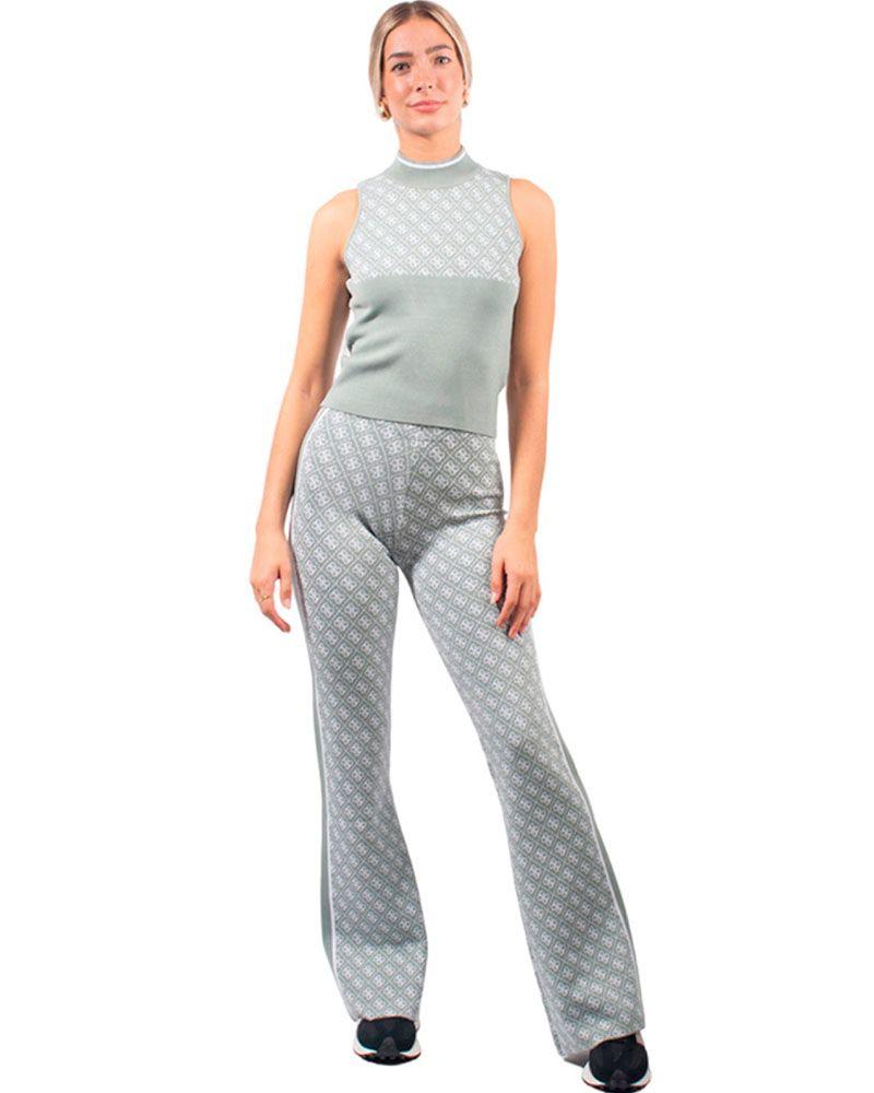 Top Guess Mujer Sl Rn Lise 4G Swtr Café-4