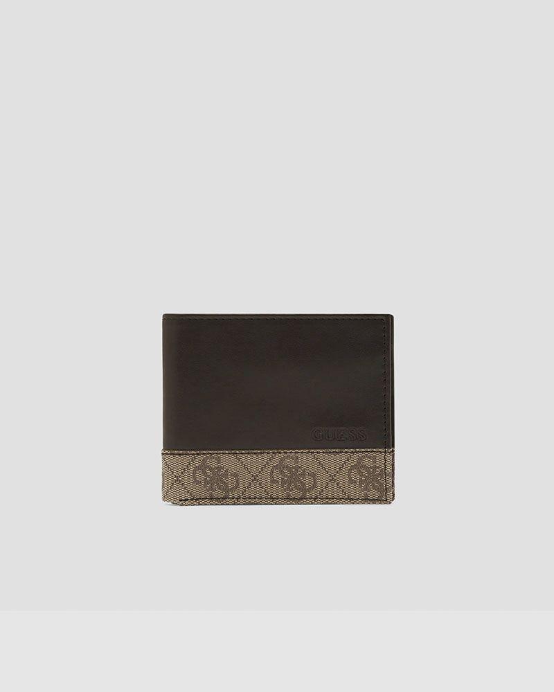 Billetera Guess Hombre Rfid Fabio Passcase Café-0