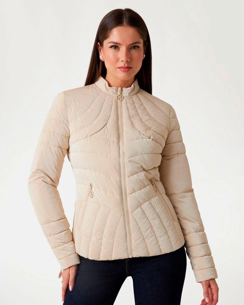 Chaqueta Guess Mujer Helena Light Puffa Blanco-0