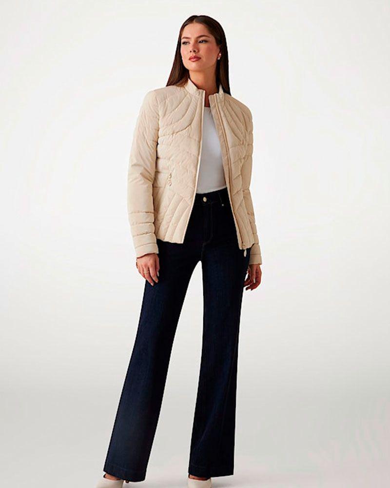 Chaqueta Guess Mujer Helena Light Puffa Blanco-1