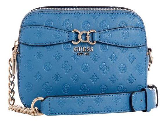 Cartera Guess Mujer Arlena Logo Camera Crossbody Azul-0