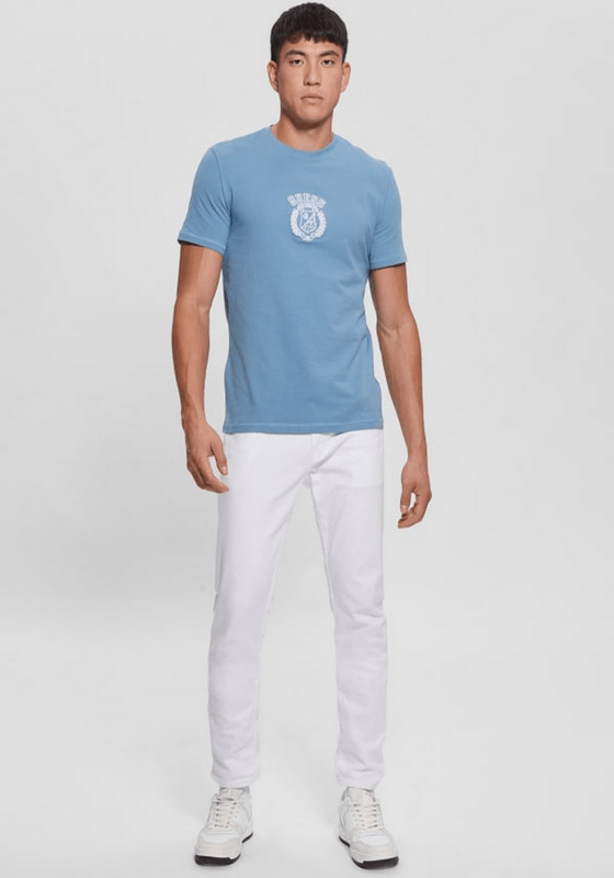 Polera Guess Hombre Semyon Cn Ss Tee Celeste-1