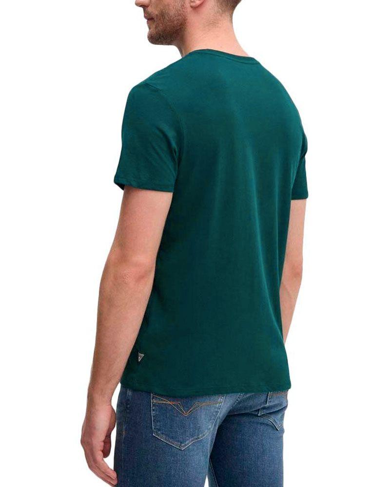 Polera Guess Hombre Ss Bsc Classic Crest Logo Tee Verde-1