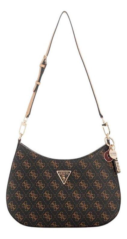 Cartera Guess Mujer Noelle Top Zip Shoulder Bag Café.-0